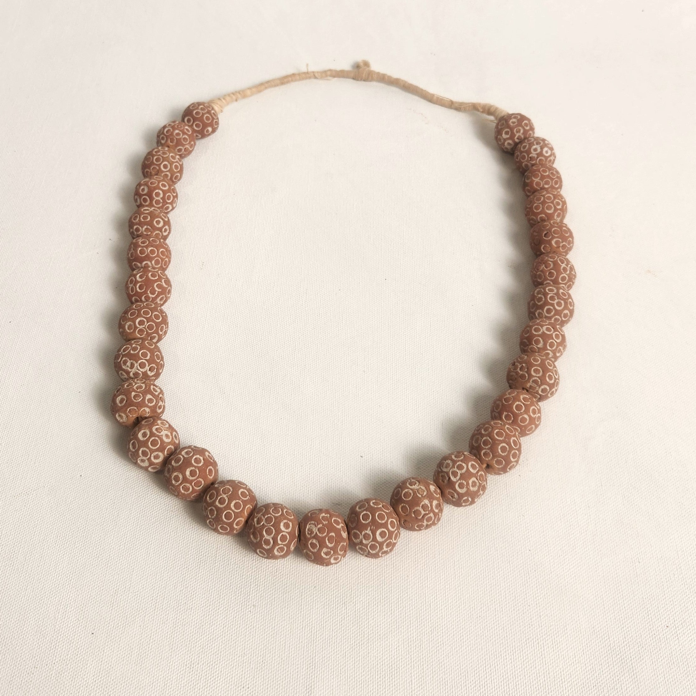 Mali Beaded Garland - Dogon Terracotta