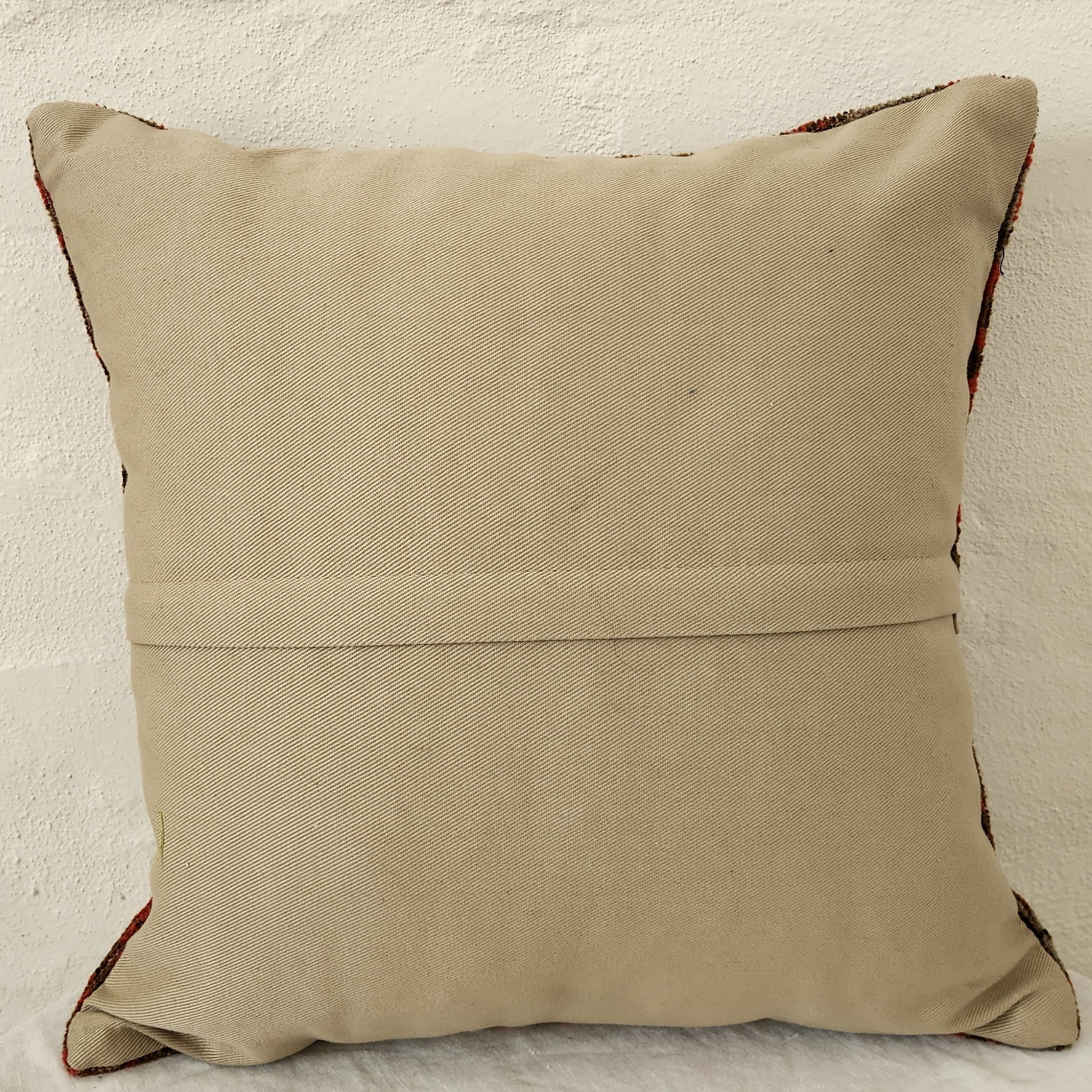 Turkish Kilim Green and Red Botanical Cushion