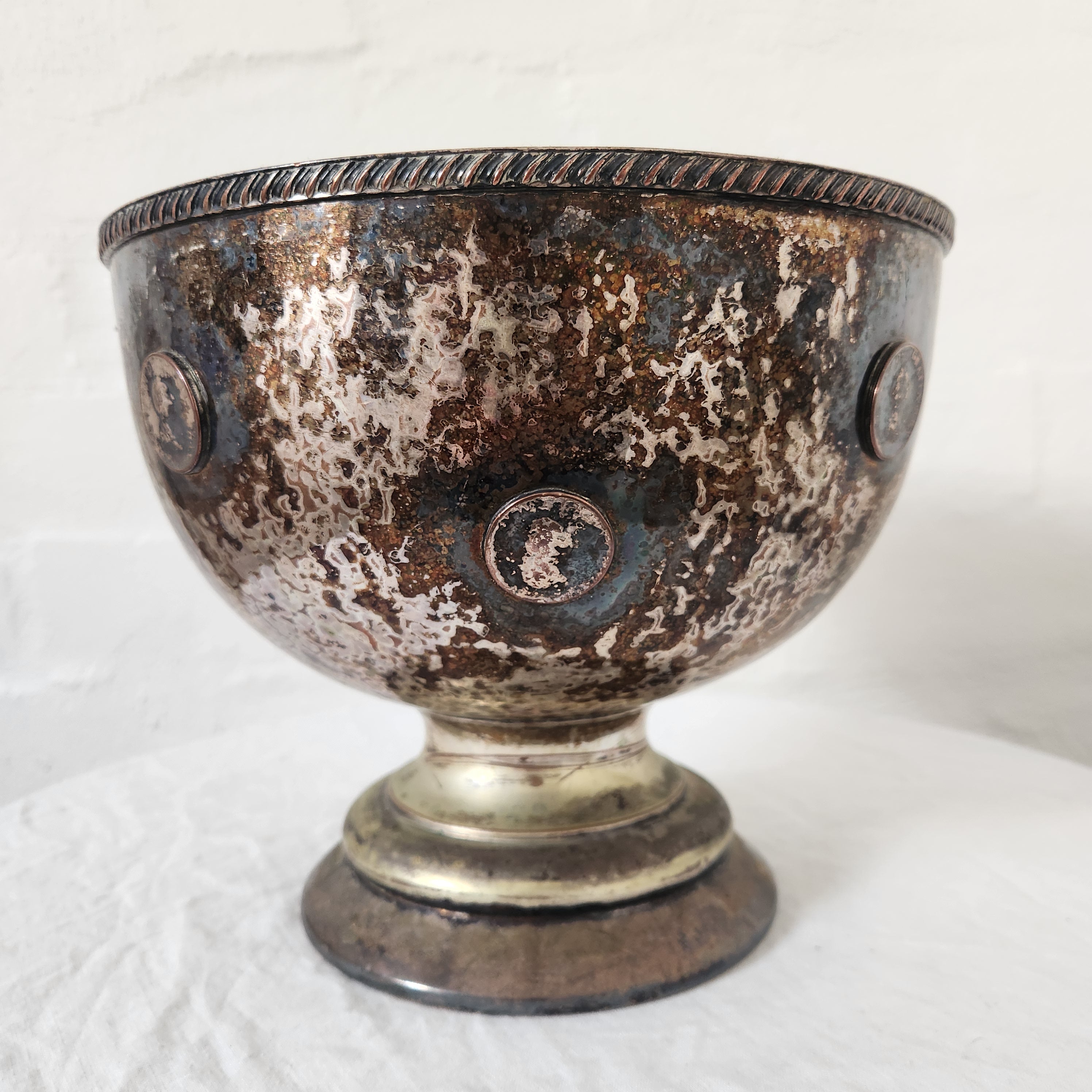 Silver plated Champagne bucket with Coins