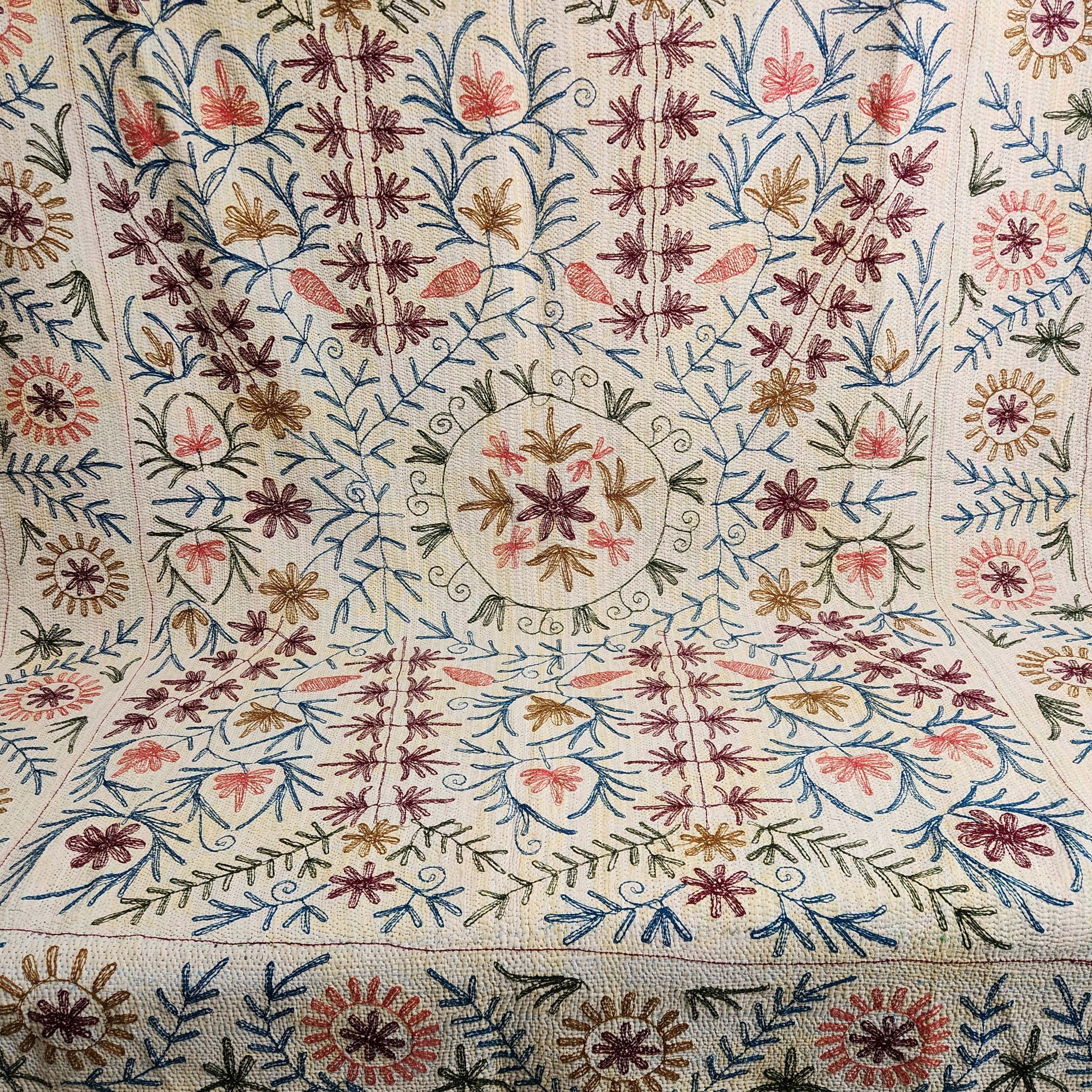 Vintage Suzani Kantha Throw - Multi colours (heavier)