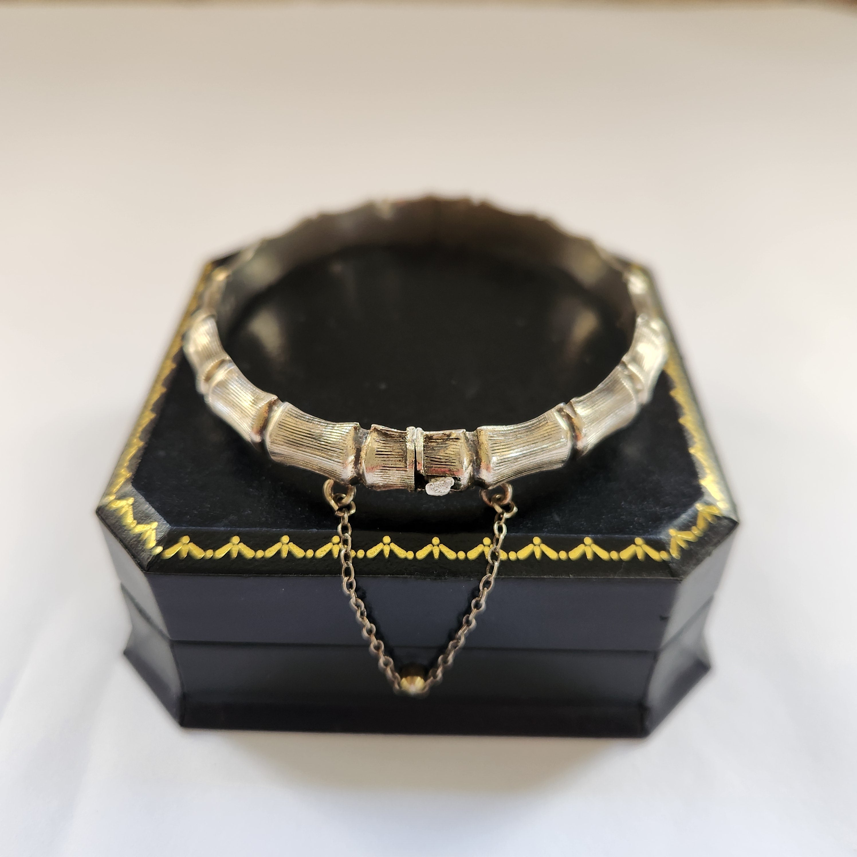 Vintage Silver bamboo style bracelet 