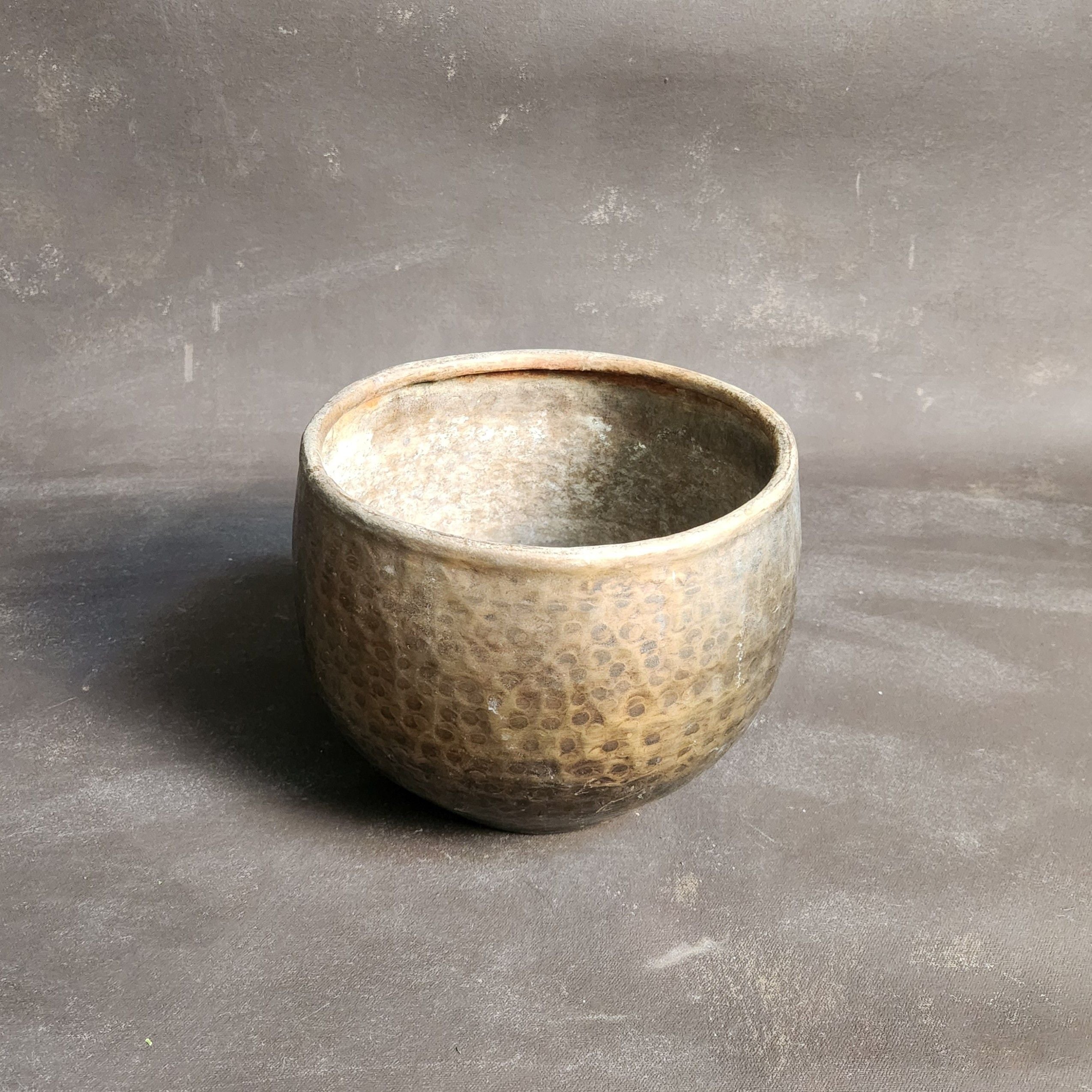 Dimpled Brass Pot