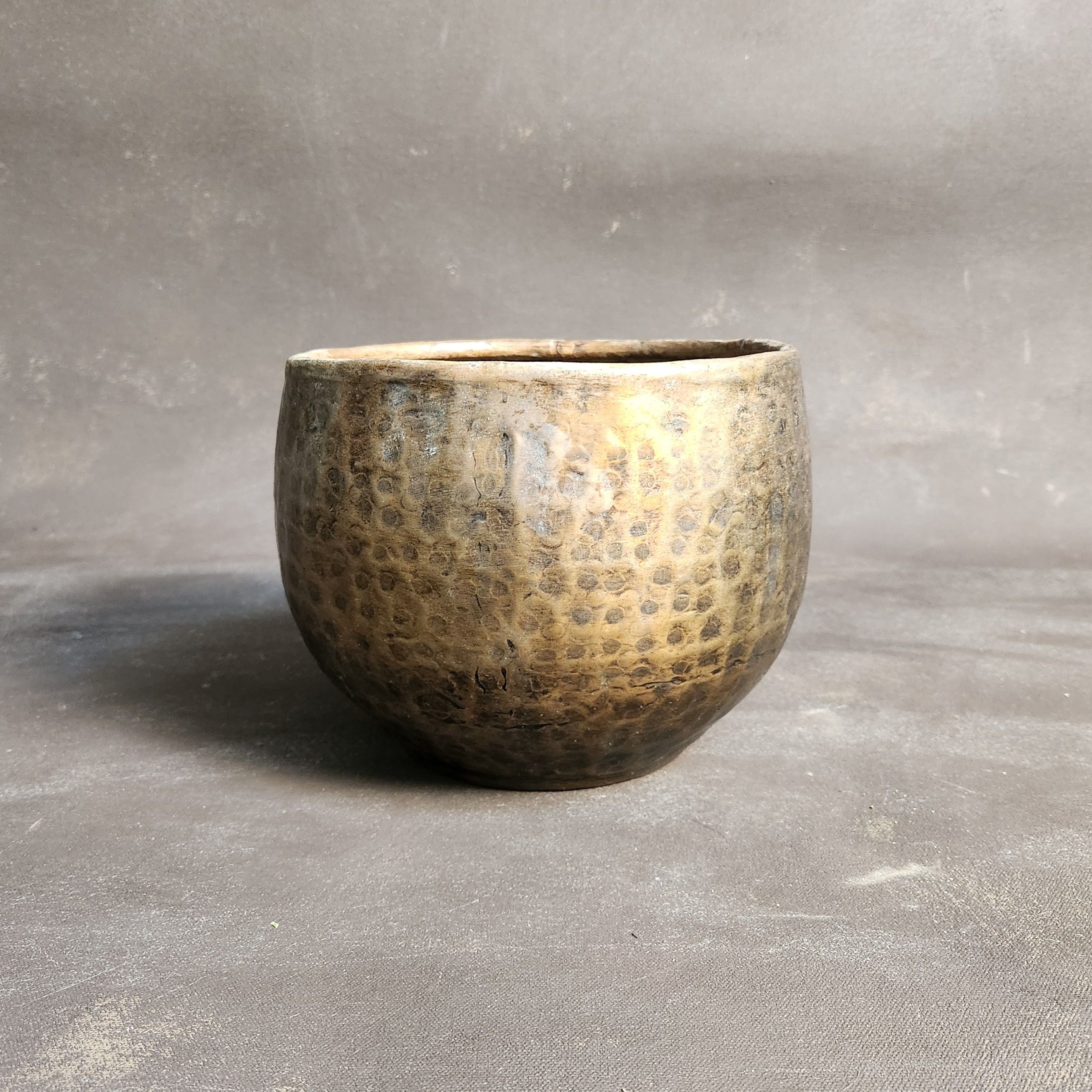 Dimpled Brass Pot