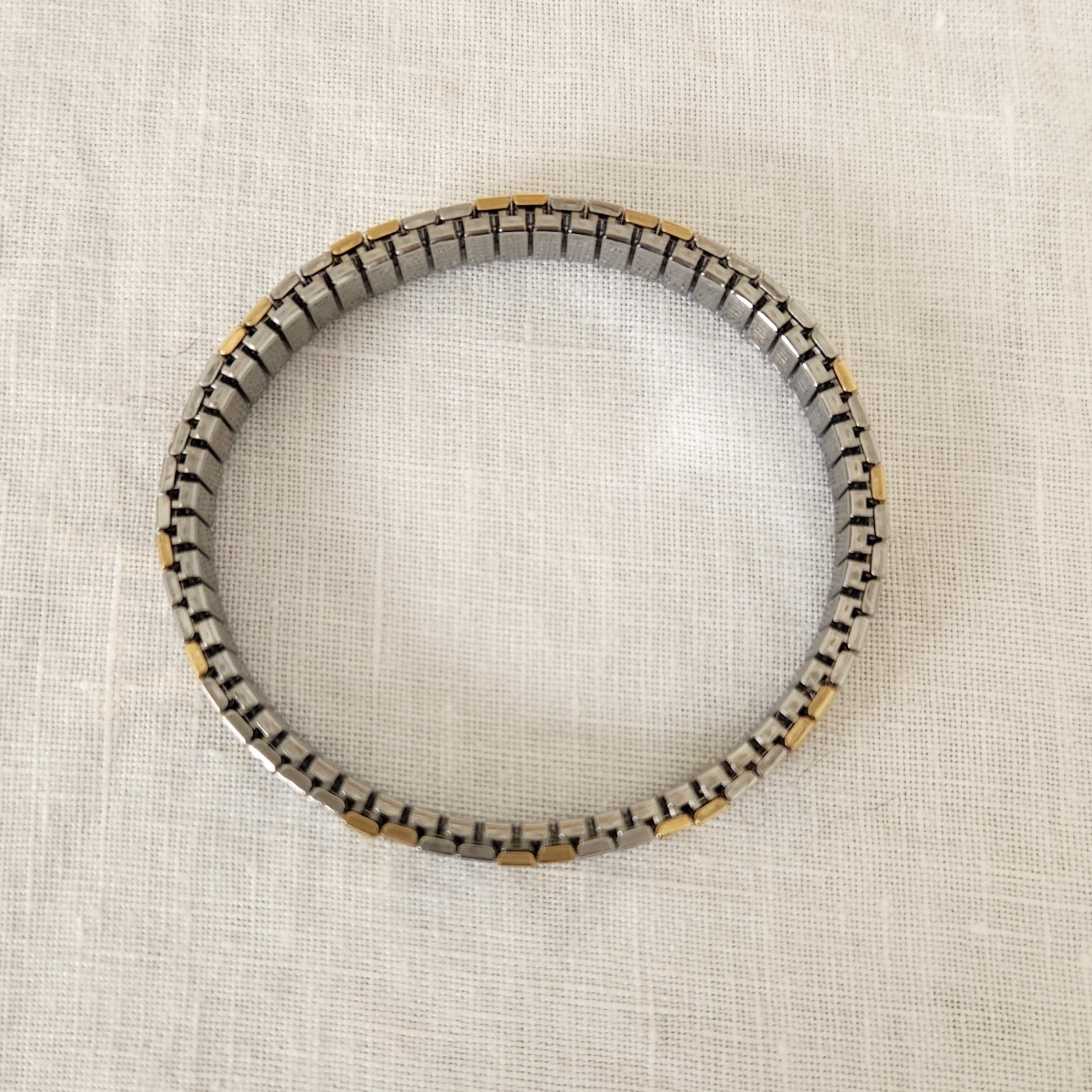 Sterling Silver Gold Plated Watch Band Bracelet