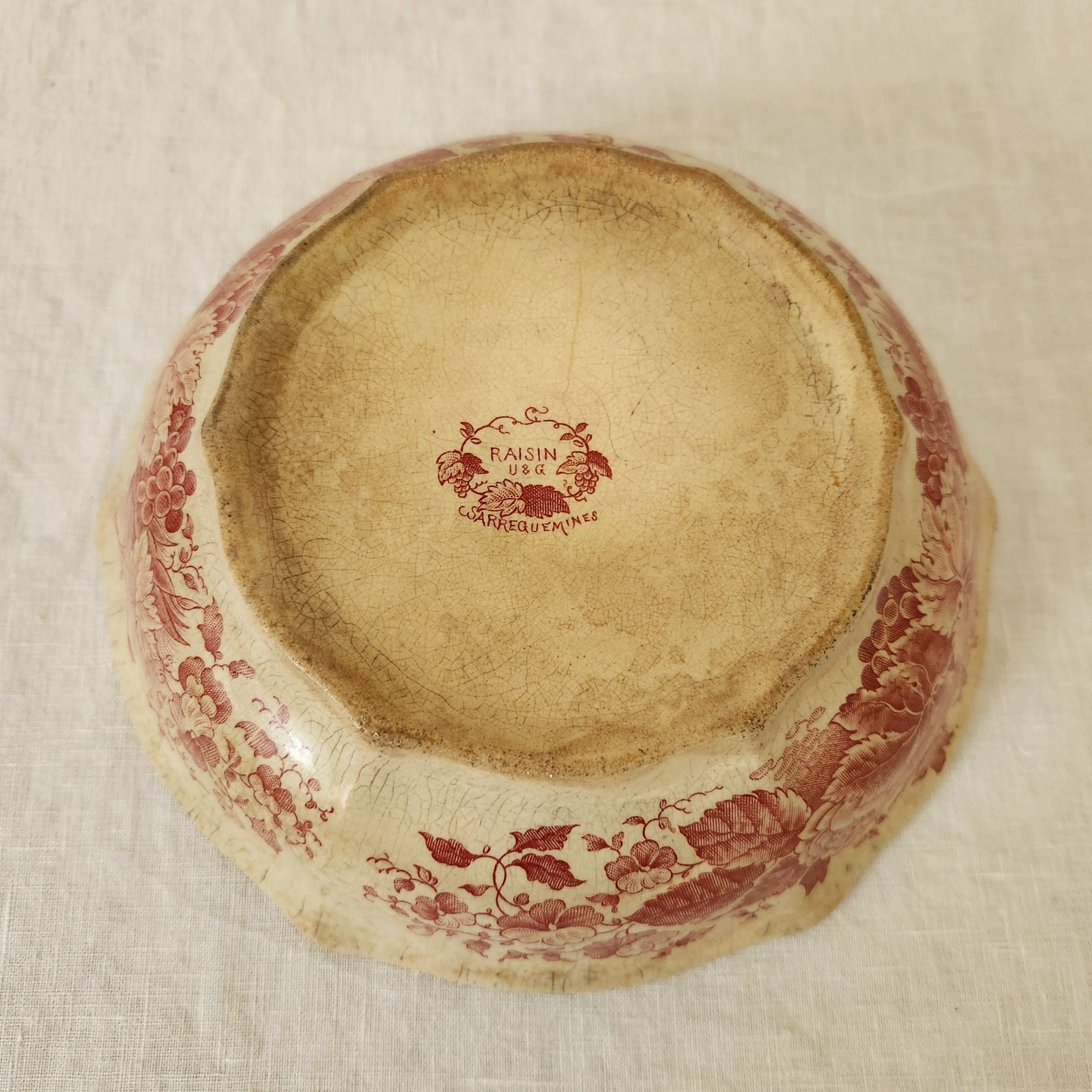 Antique Sarreguemines Porcelain Bowl