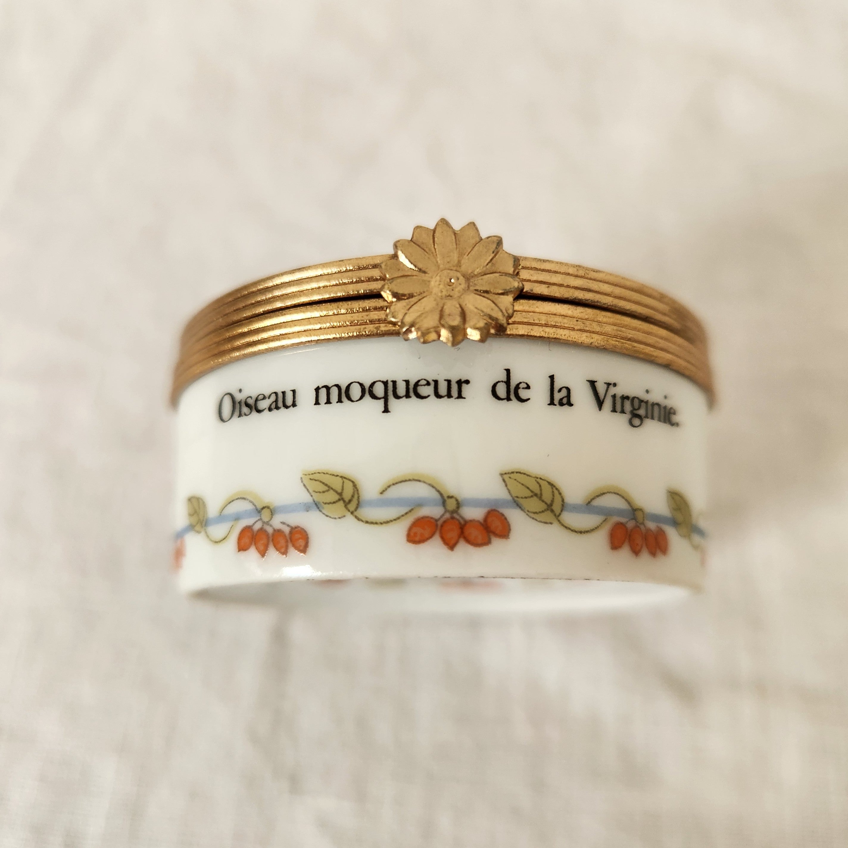 Vintage Porcelaine Des Paris Hinged Ring Box