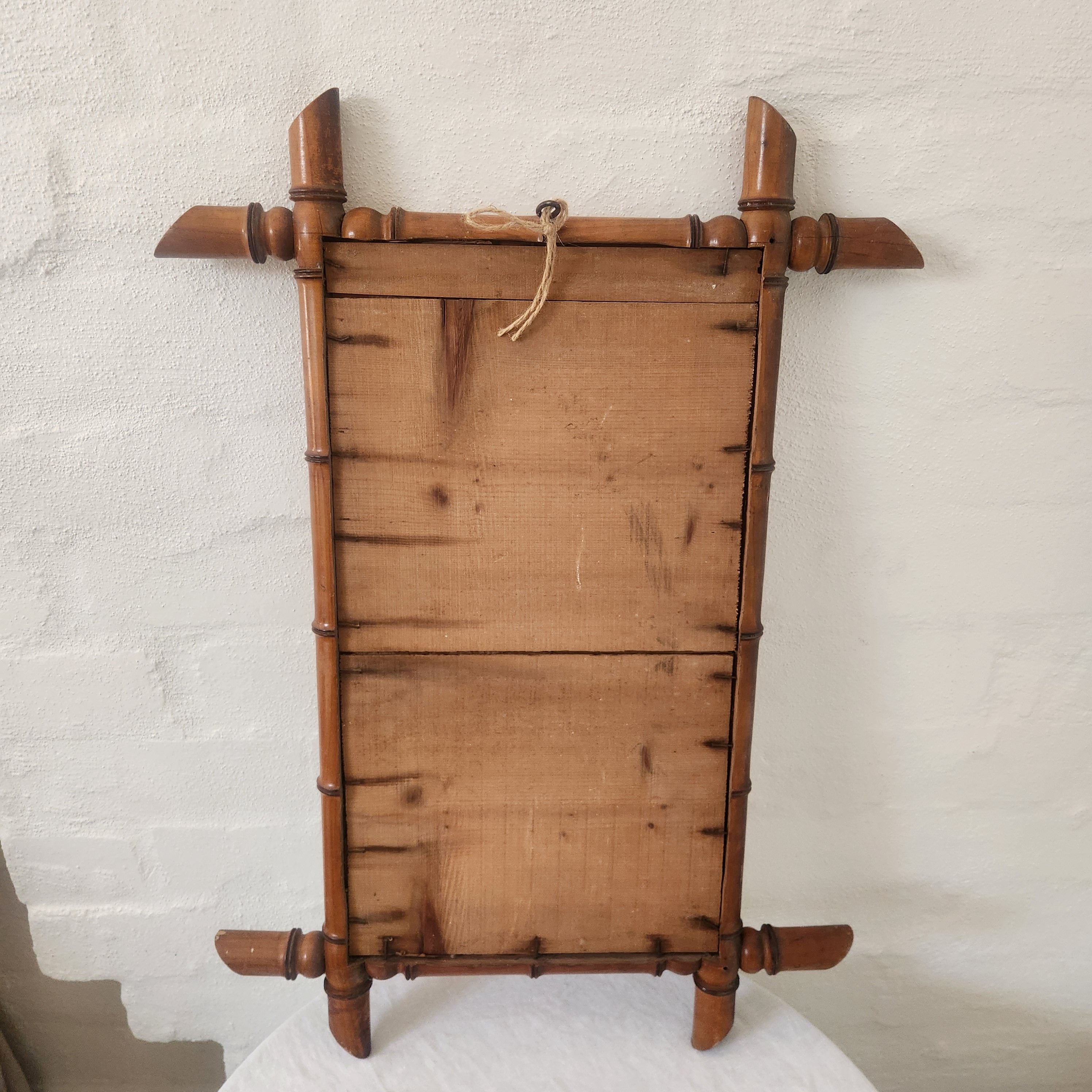 Faux Bamboo Mirror - Medium