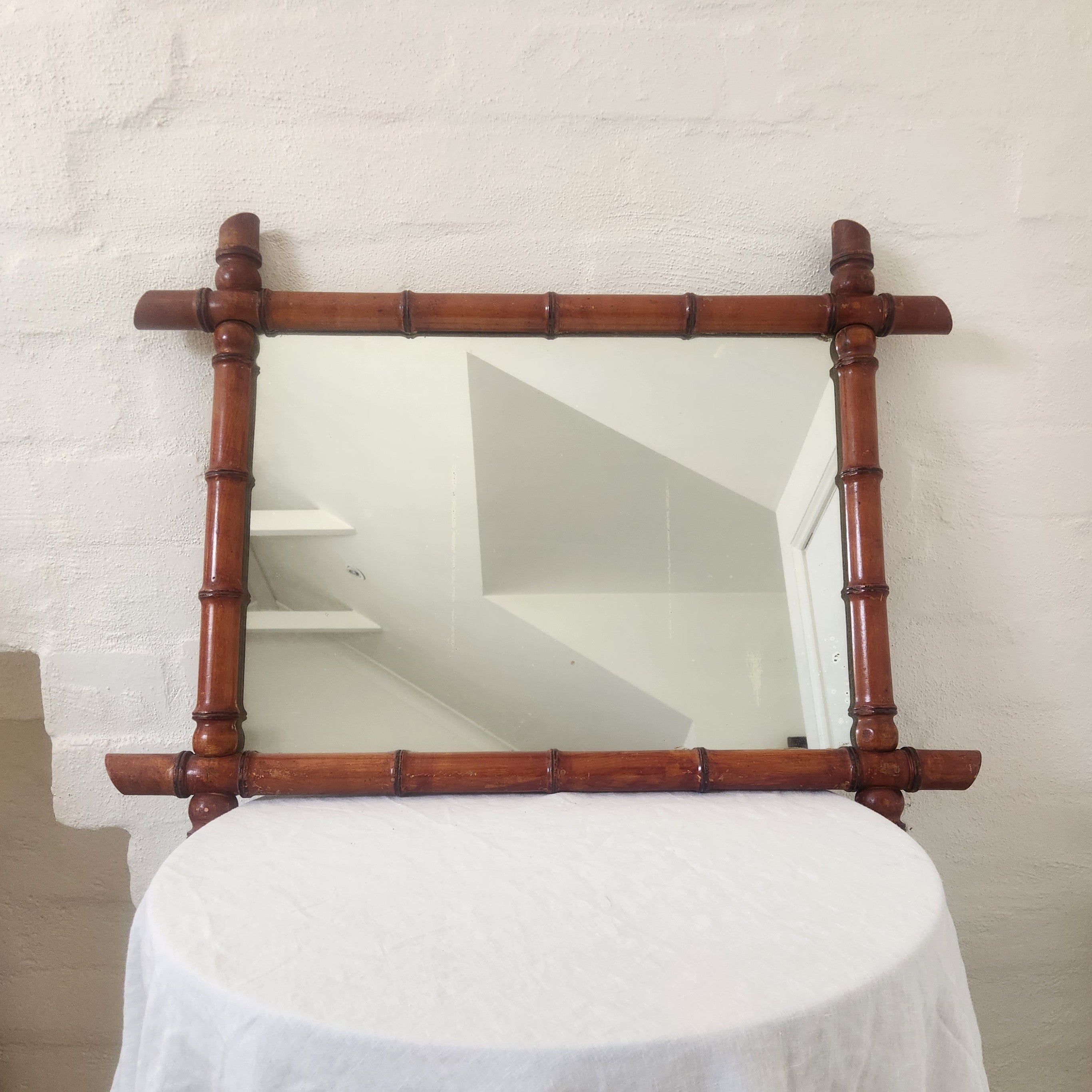 Faux Bamboo Mirror - Large