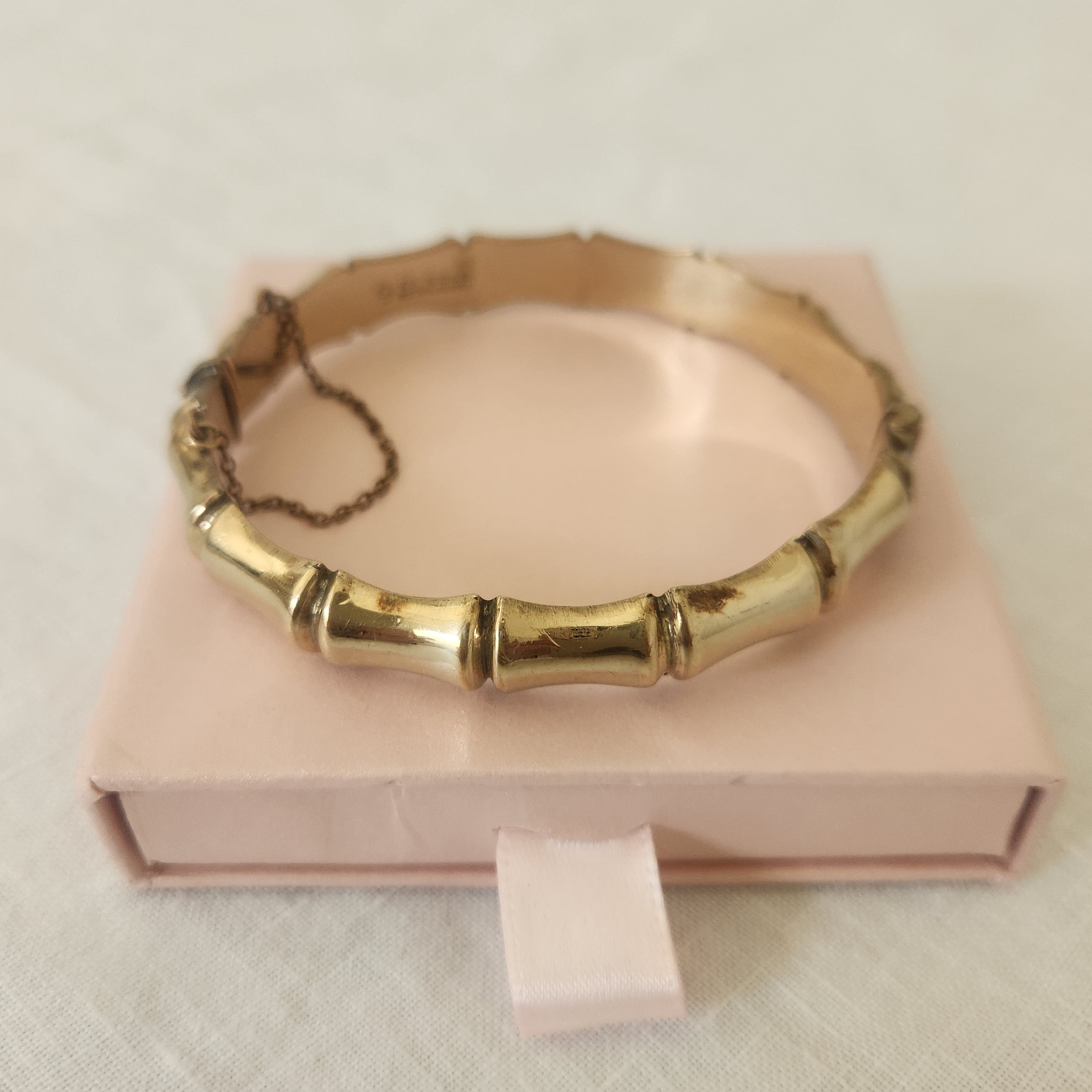 Mid Century 9ct Rolled Gold Bamboo Bangle