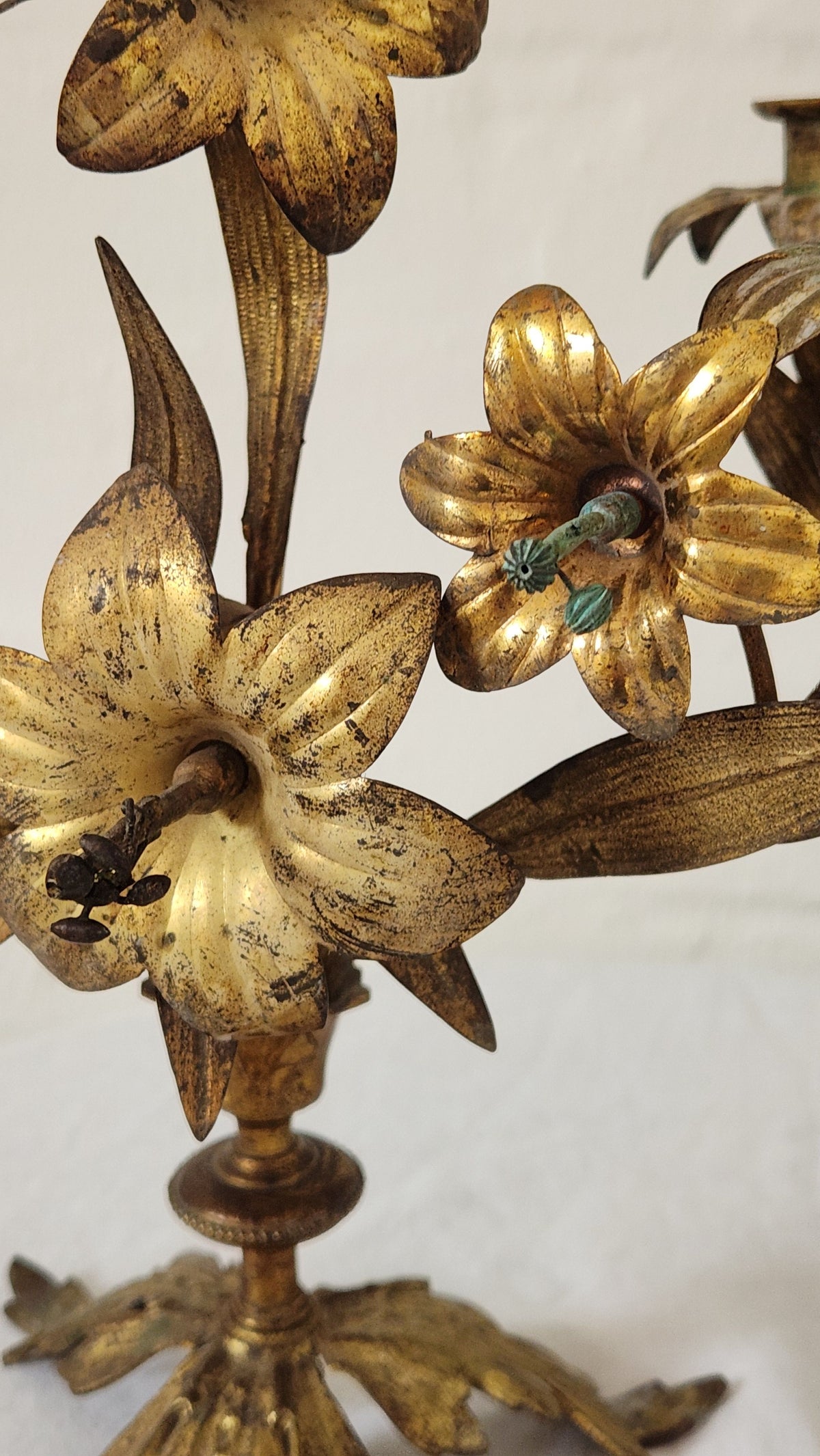 Pair of Antique Bronze Candelabras