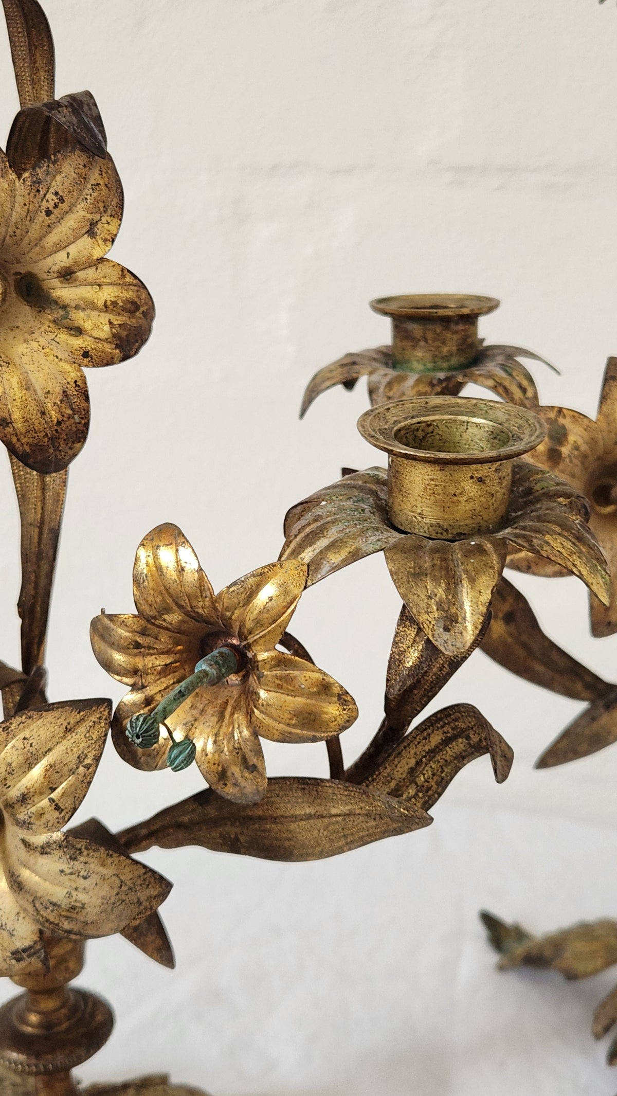 Pair of Antique Bronze Candelabras