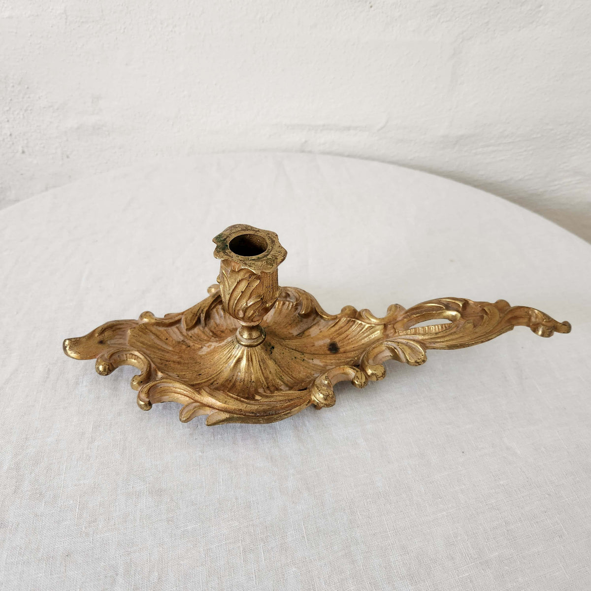 antique brass chamber candlestick