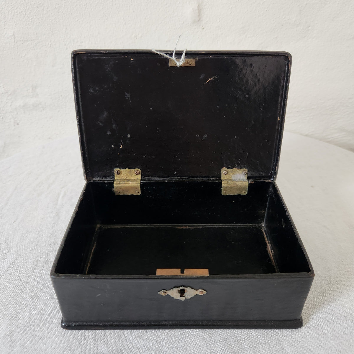 Inside of Antique lacquered box
