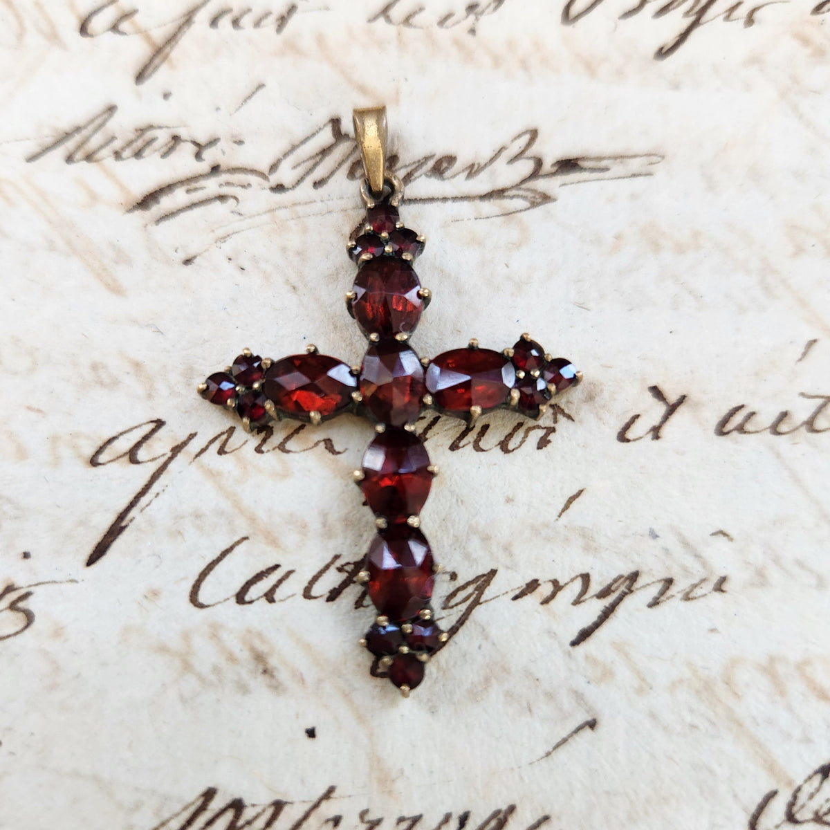 Antique Bohemian Garnet pendant