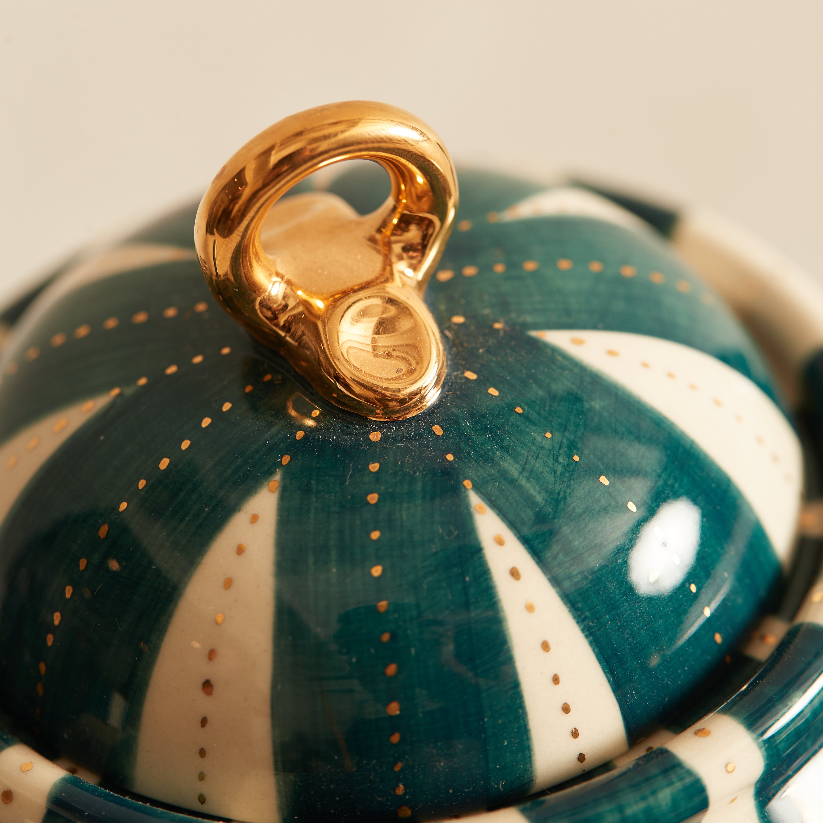 Peacock Stripe Teapot
