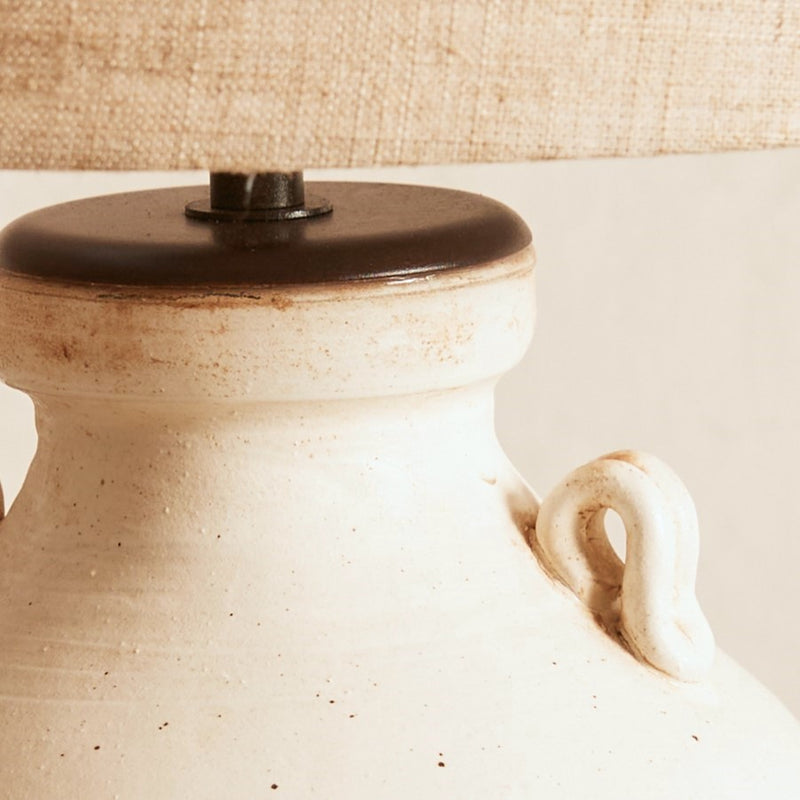 Ivory Song Style Vase Lamp with Linen Shade