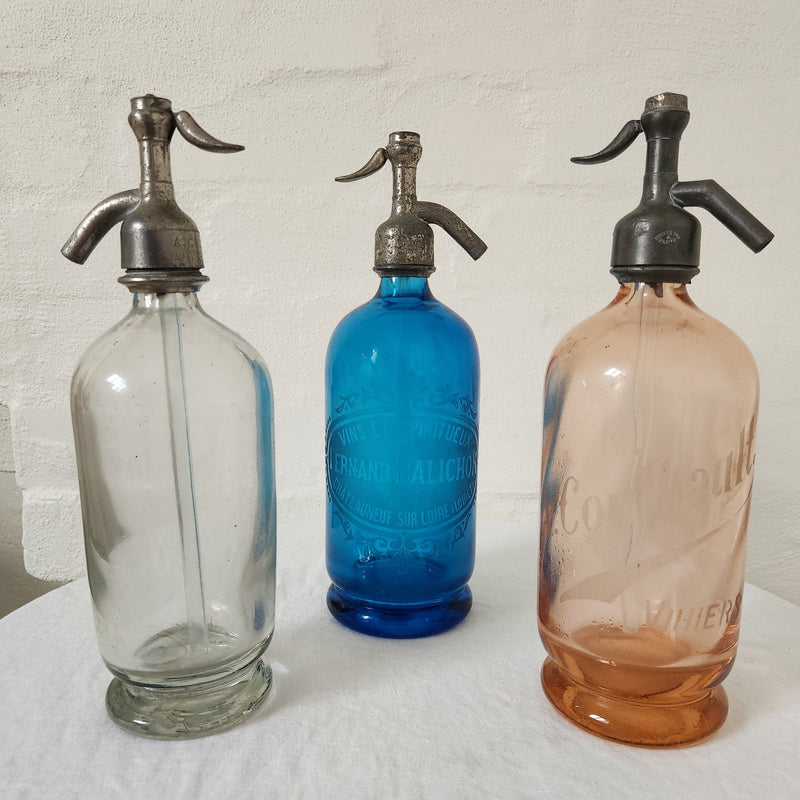 Antique French Blue Soda siphon