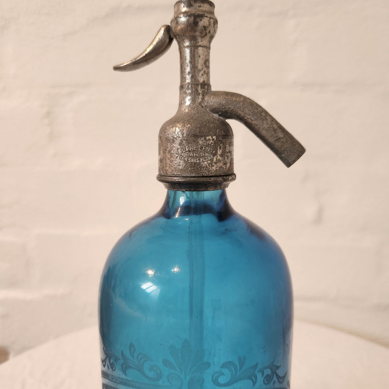 Antique French Blue Soda siphon