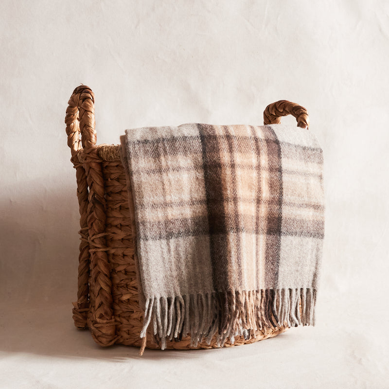 Recycled Wool Tartan Blanket - Winter