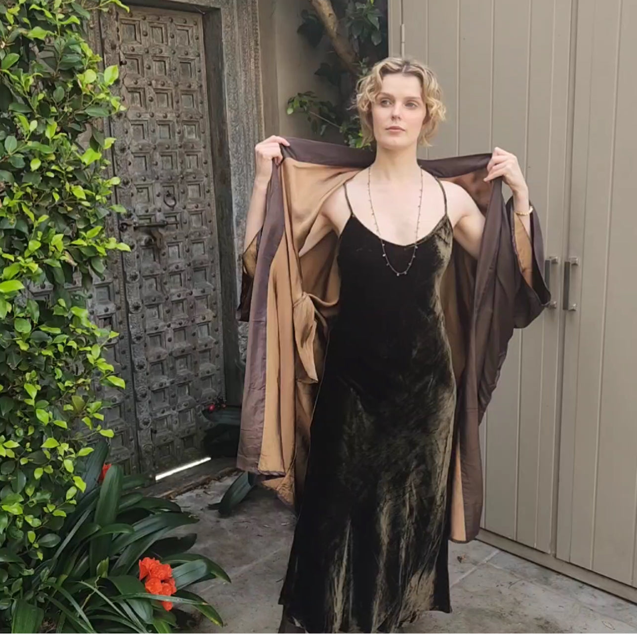 Satin Kimono - Bronze