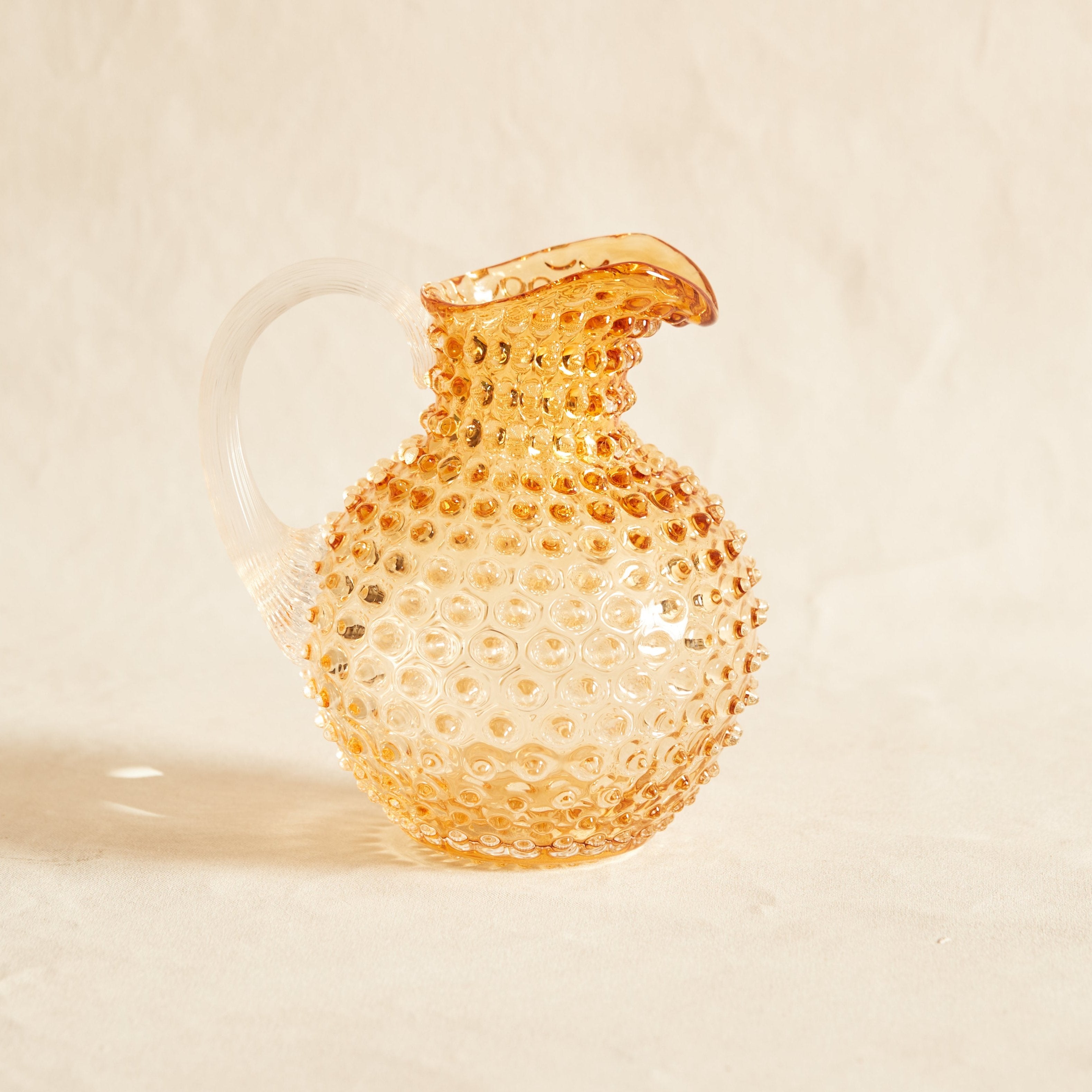 Underlay Amber Hobnail jug