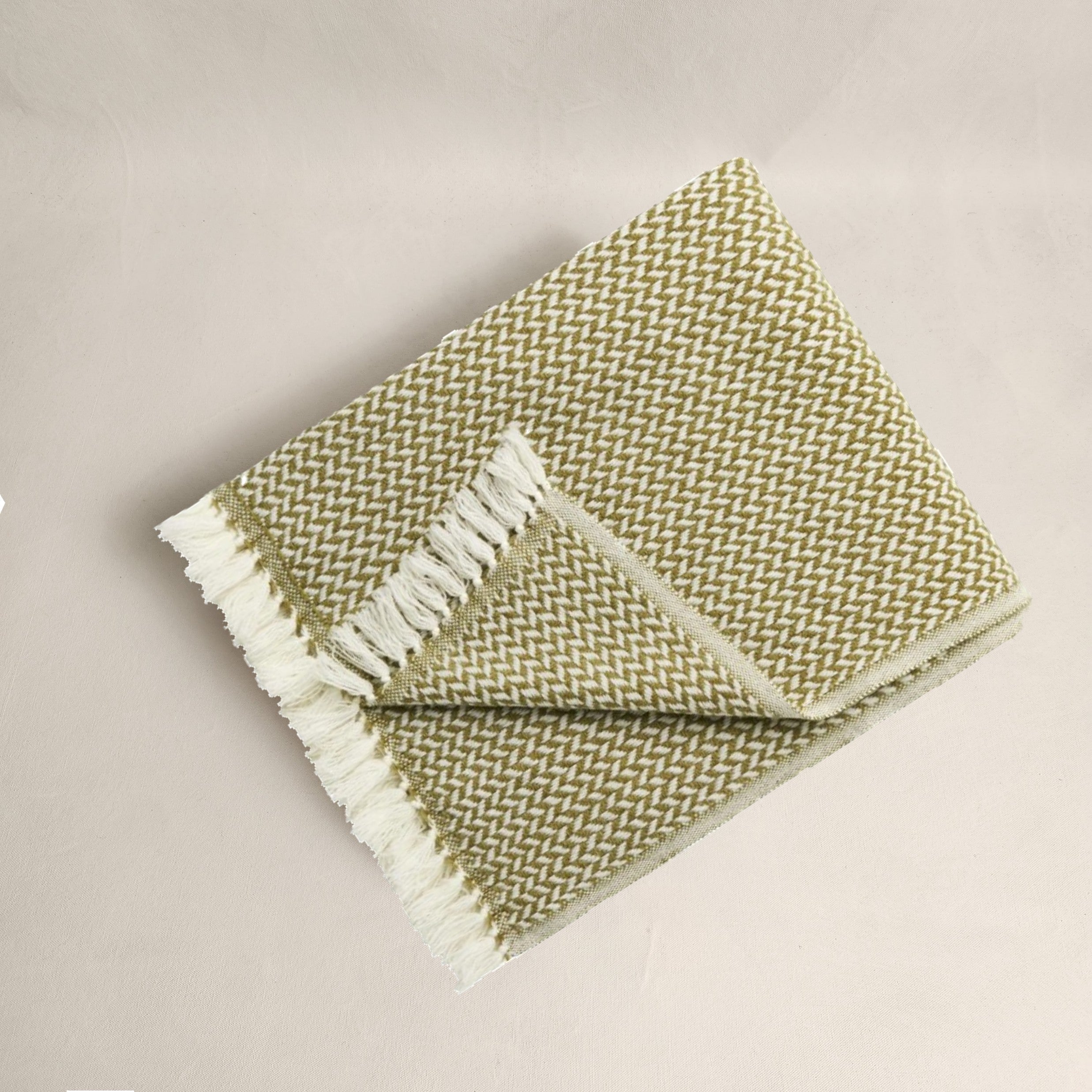 Cashmere Throw - Copenhagen Wasabi