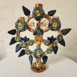 Antique Tree Of Life Candelabra with House