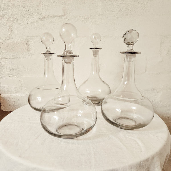 Antique French Glass Carafes