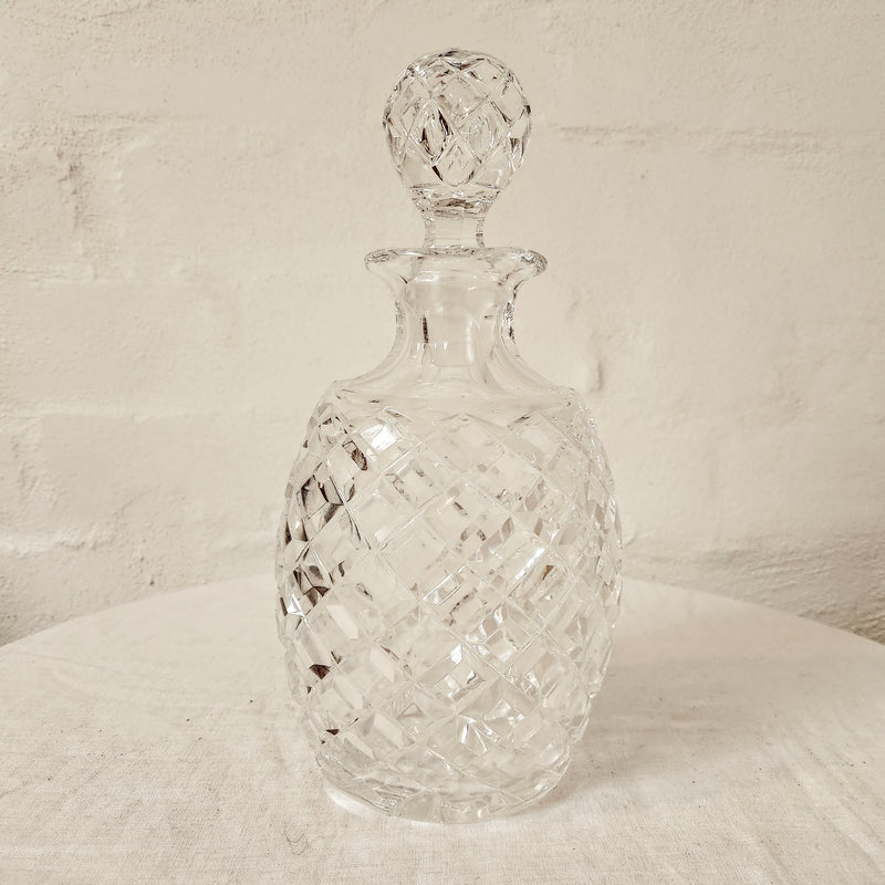 Mid 1900's Hand-Cut Lead Crystal Decanter