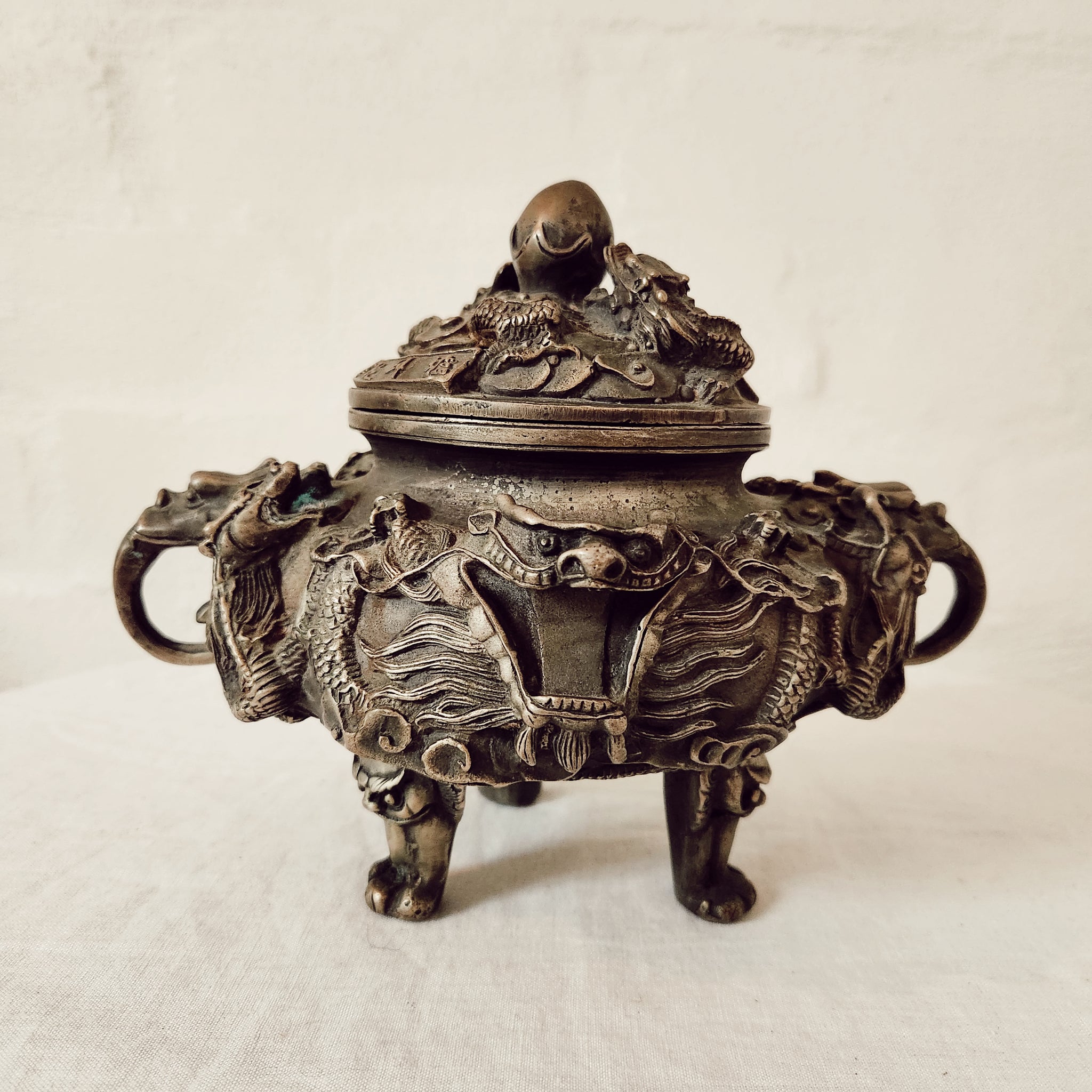 Chinese Dragon Tri-Foot Censer