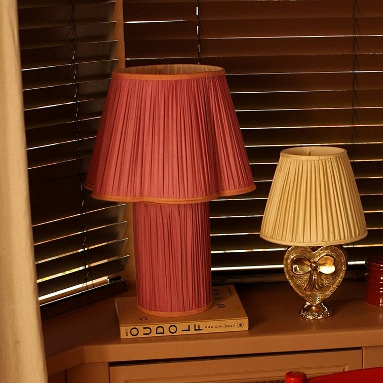 Myra Large Silk Lamp - Fuchsia