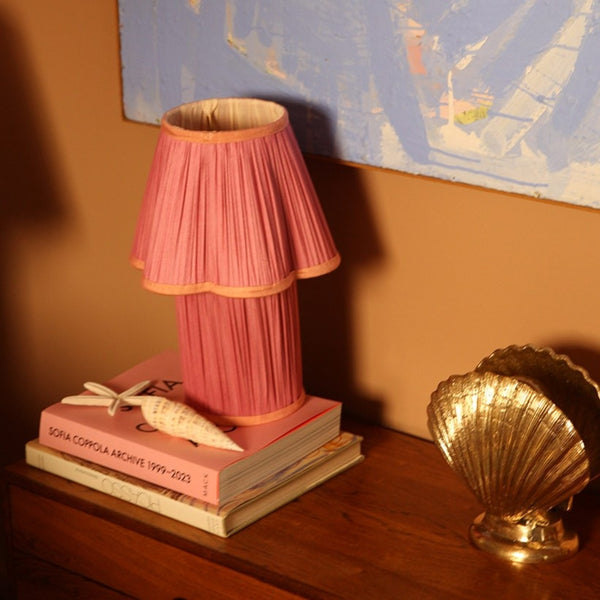 Myra Small Silk Lamp - Fuchsia