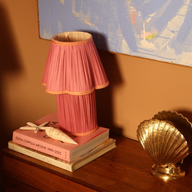 Myra Small Silk Lamp - Fuchsia
