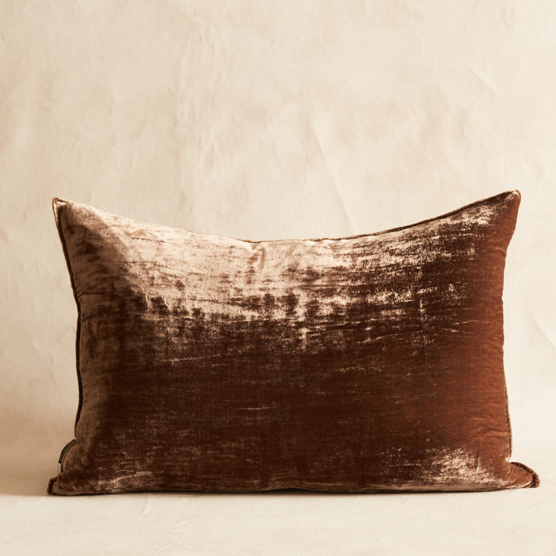 Silk Velvet Lumbar Cushion - 60x40 - "Sophie"