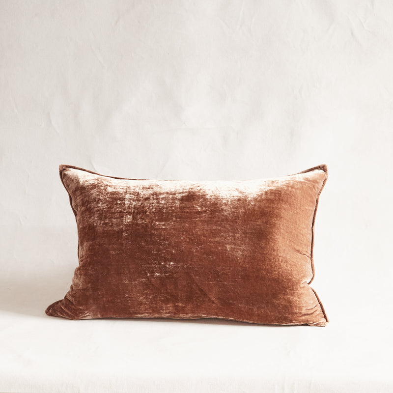 Silk Velvet Lumbar Cushion - 60x40 - "Sophie"