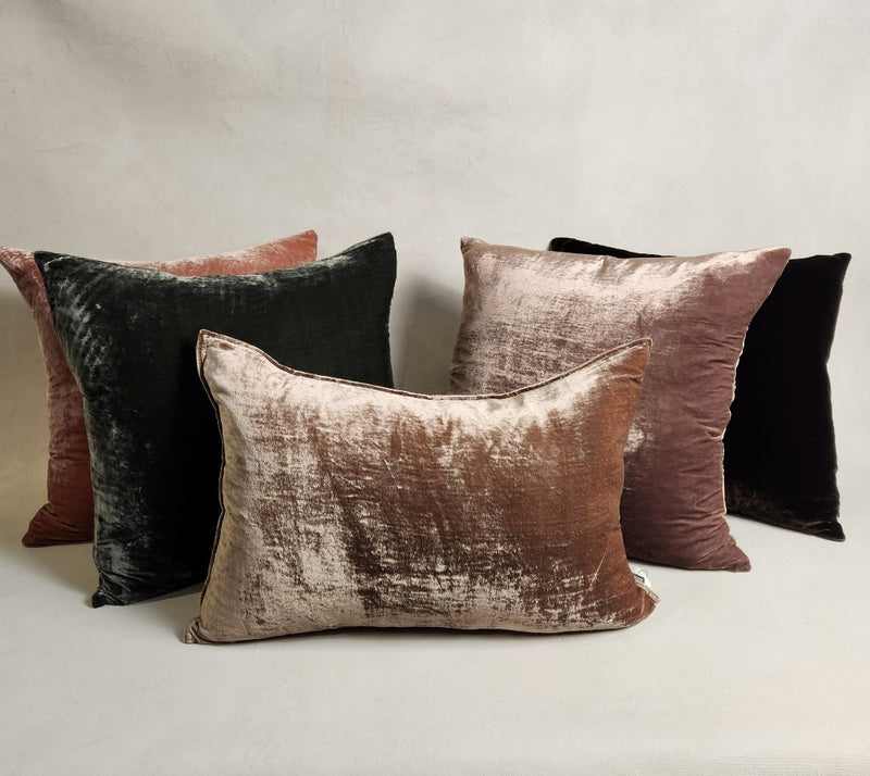 Silk Velvet Lumbar Cushion - 60x40 - "Sophie"