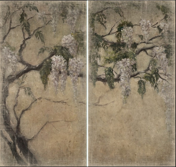 Glycine (French Wisteria) Diptych