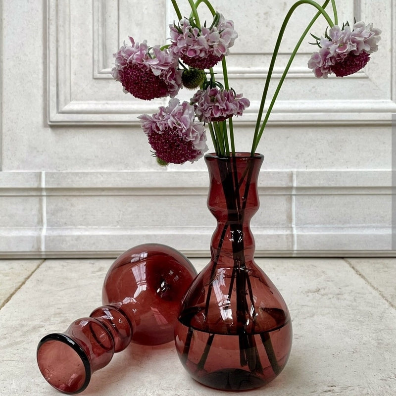 Laveno Montobello Glass Vase - Framboise