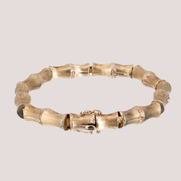 14ct Gold Vintage Bamboo Bracelet - 1960's