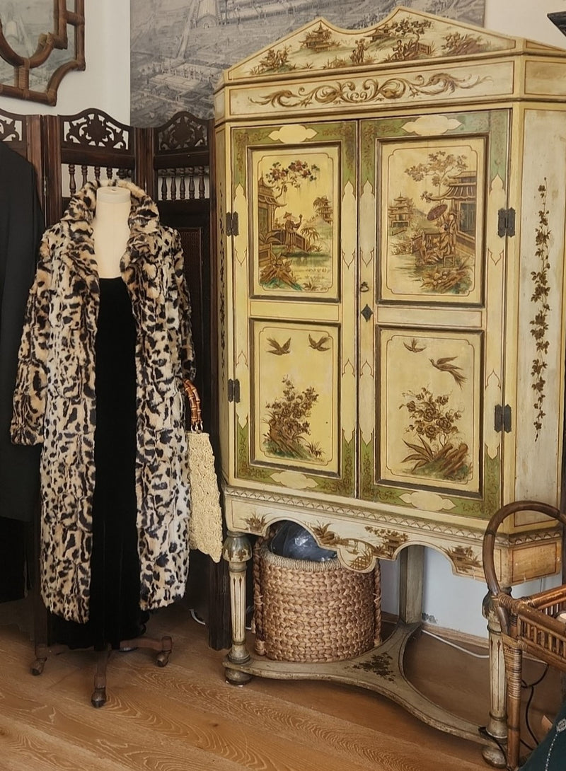 Late 1800's French Chinoiserie Corner Cabinet