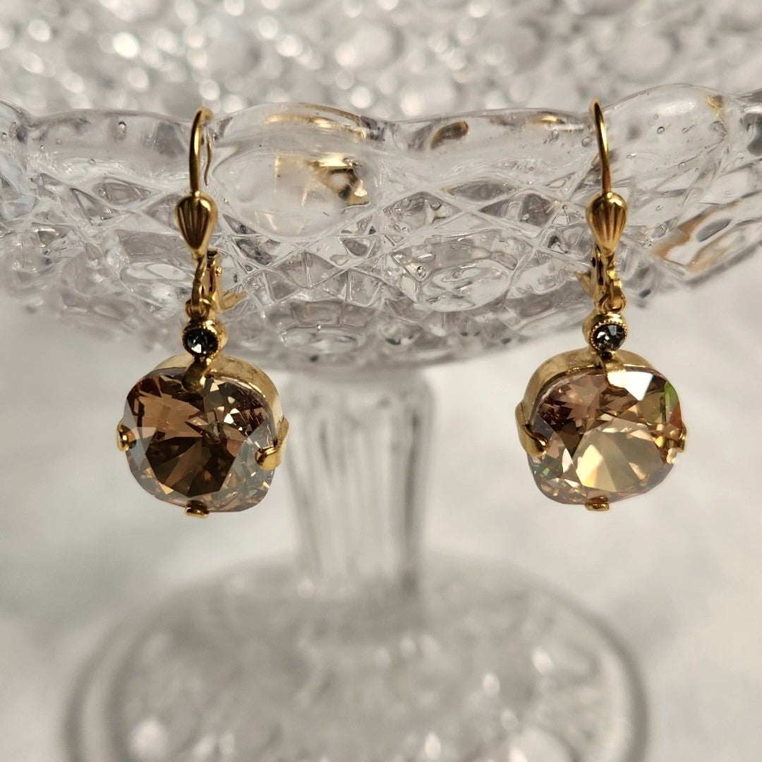 Florence- Champagne Crystal Earrings