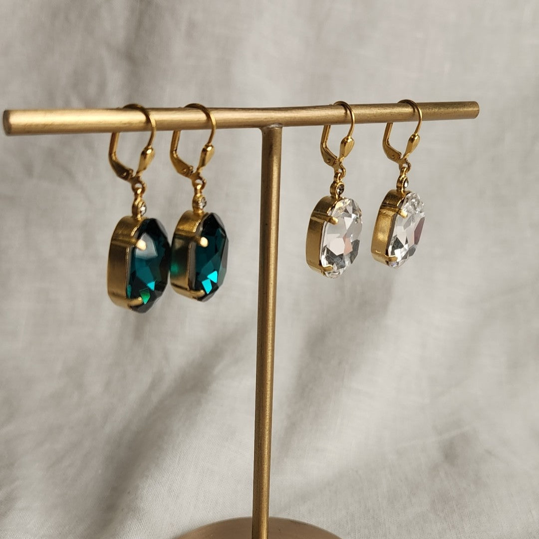 Eloise- Clear Crystal Earrings