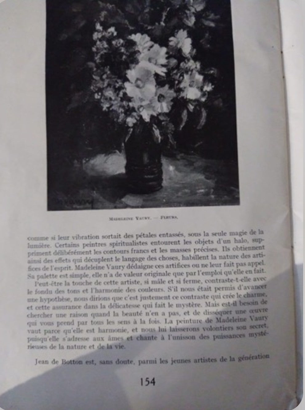 Madeleine Vaury 1930’s Original Oil Painting - Vase of Flowers