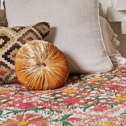 Turkish Kilim Checkboard Cushion