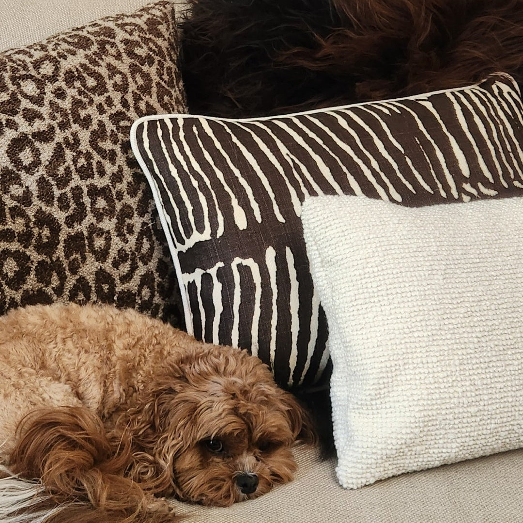 Espresso Zebra Cushion