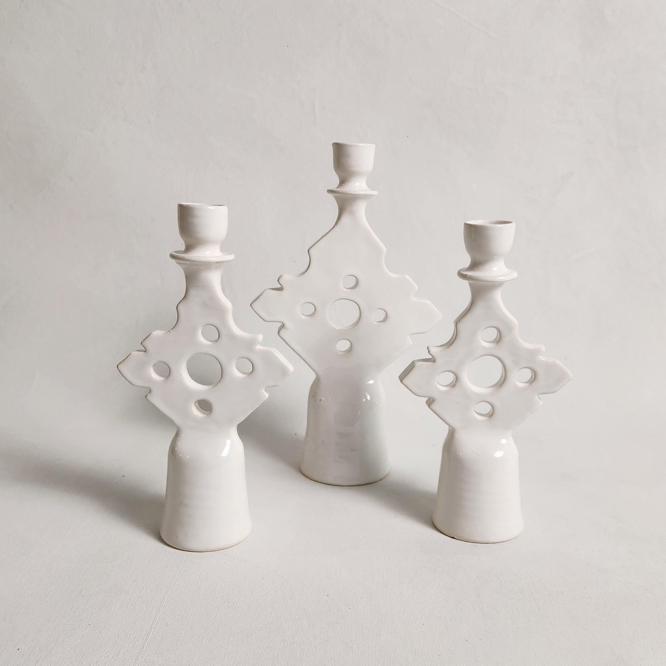 Touareg Ceramic Candlestick