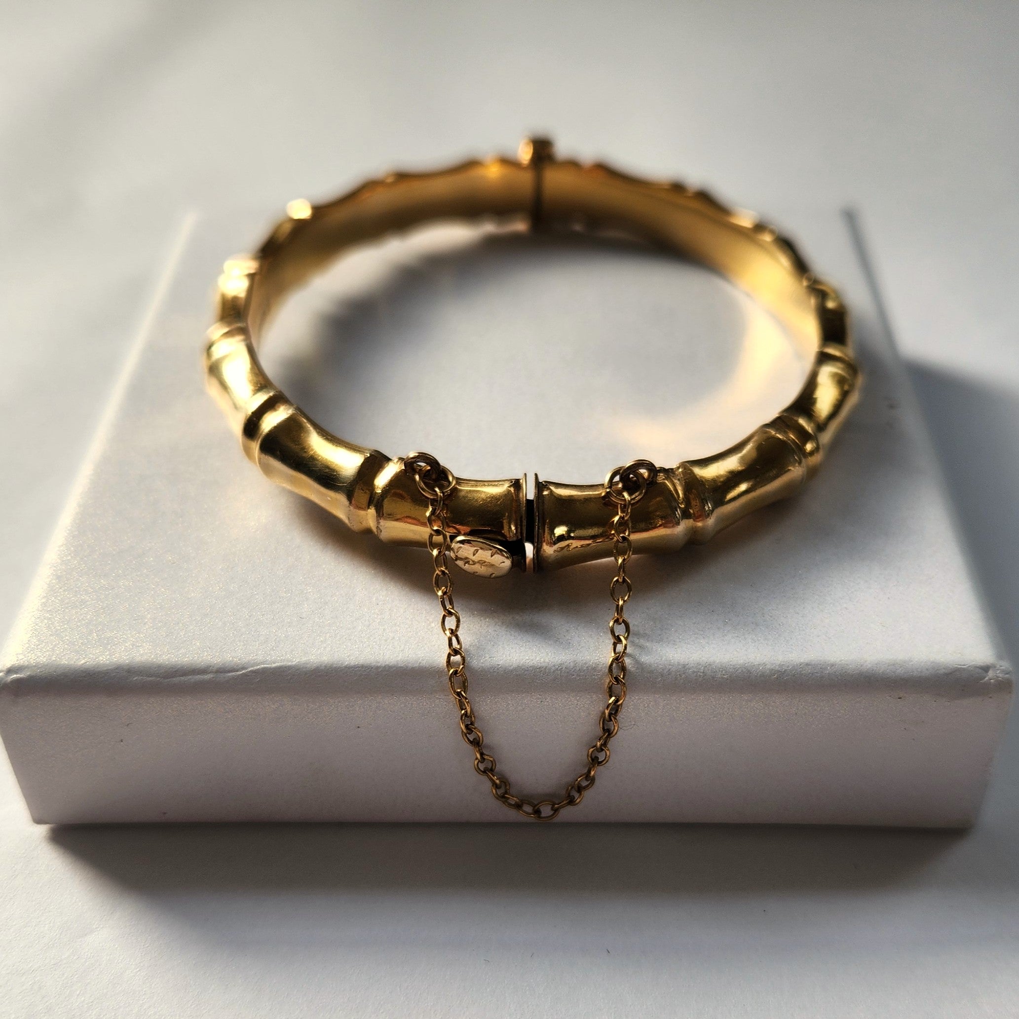 Mid Century 9ct Rolled Gold Bamboo Bangle
