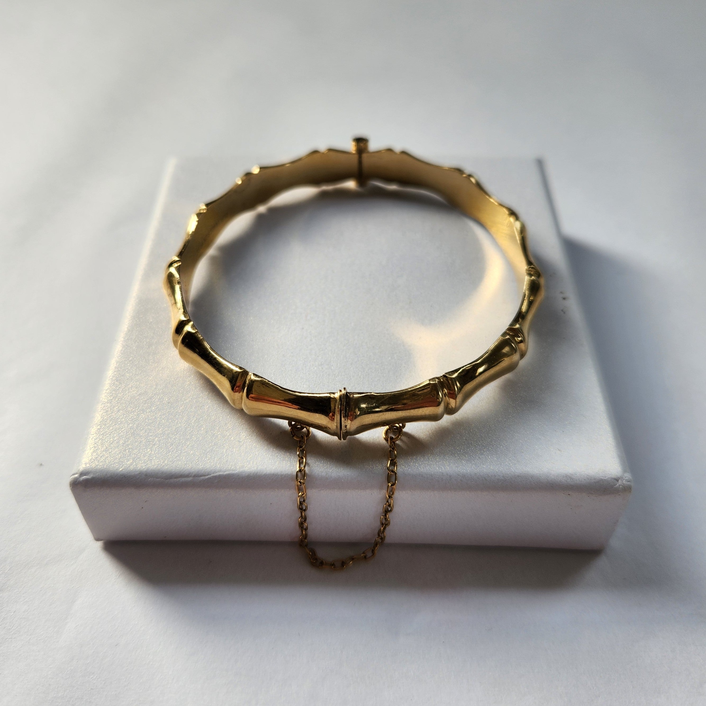 Mid Century 9ct Rolled Gold Bamboo Bangle