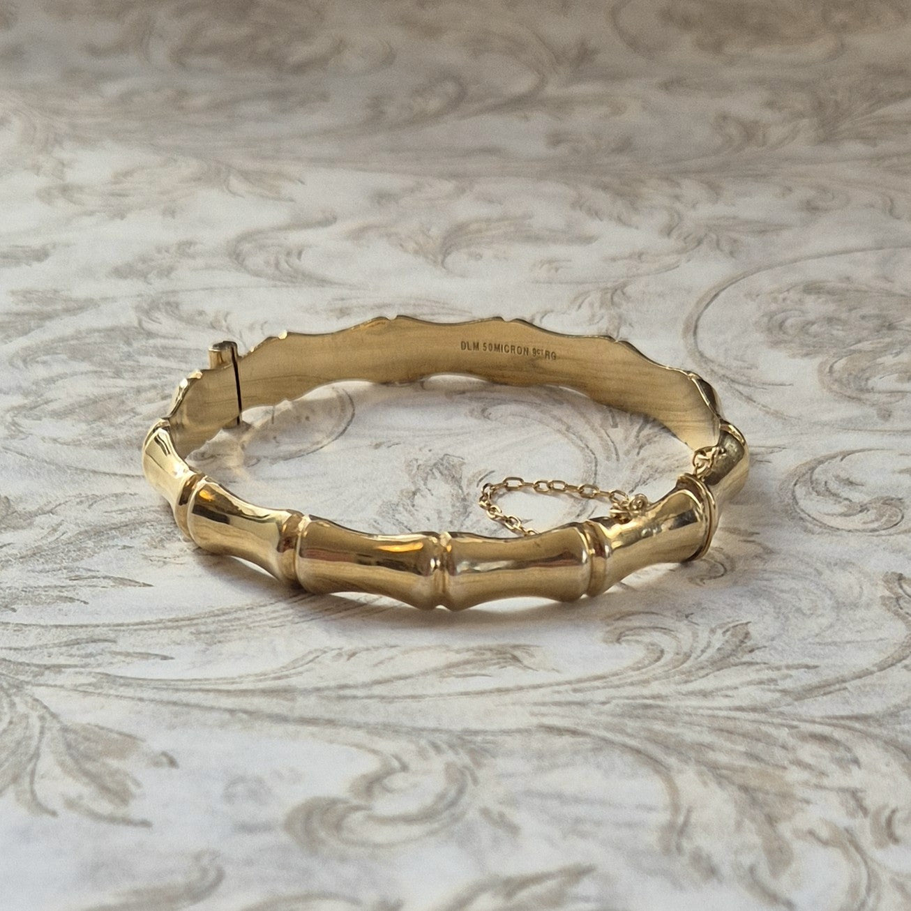 Mid Century 9ct Rolled Gold Bamboo Bangle