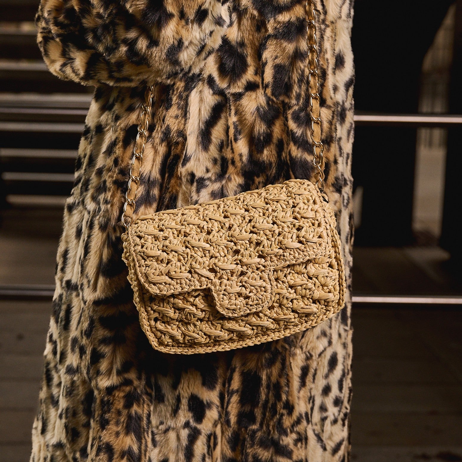 Camilla Raffia Cross Body Bag